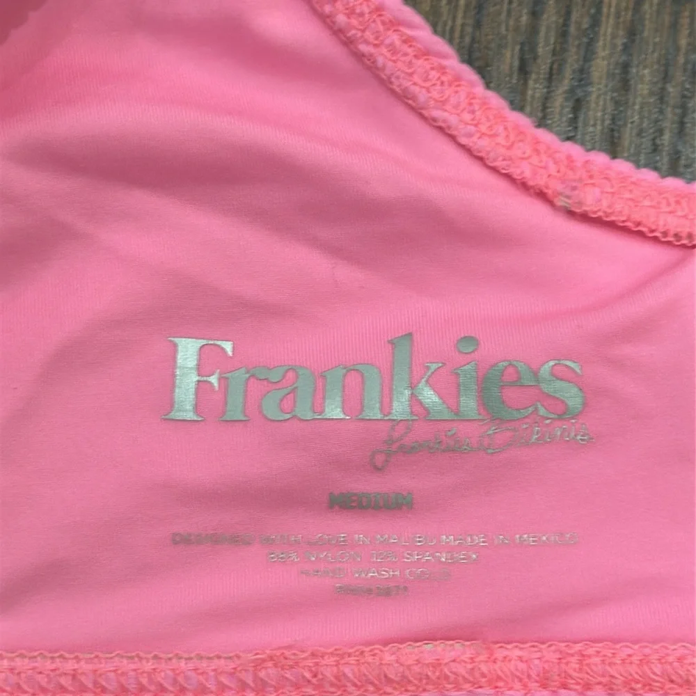 Frankie’s Bikinis Hot Pink Ribbed Bikini